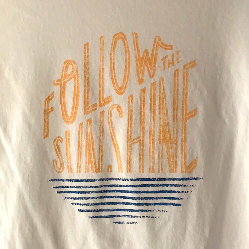 Follow the Sunshine Printed T Shirt by Anthropologie size S